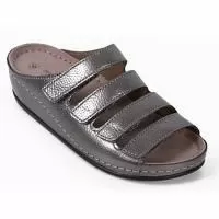 Сабо ортопедические женские Luomma LM-703.048 кожаные, цвет никель