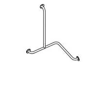 Поручень для инвалидов для ванны ПВ-10.03.640.640.980 трехопорный левый