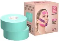 Кинезио тейп для лица BBalance Super Soft 2,5см*5м два рулона в упаковке, хлопок 