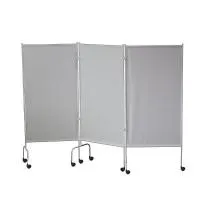 Ширма медицинская ШМ - "МСК" (МСК-3302) на колесах, трехсекционная