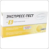 Тест на 5 видов наркотиков (амфет, марих, морф, кокаин, метамфетамин)