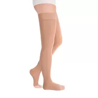 Чулки компрессионные SAVOY by Idealista SV-393 унисекс 1 класс компрессии с открытым носком и гладкой резинкой цвет карамель