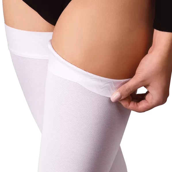 Чулки компрессионные B.Well CARE JW-224 унисекс 2 класс компрессии с закрытым носком антиэмболические для операции белые 