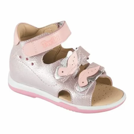 TW-140-20 Сандалеты ортопедические малосложные (с открытым носком) розовый