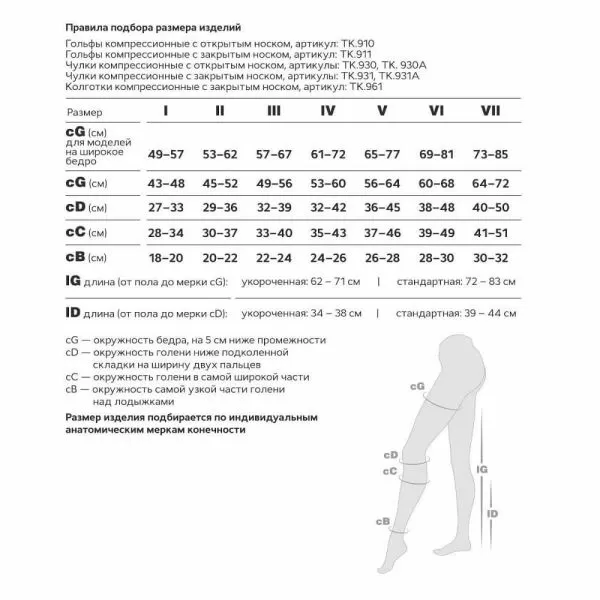 Чулки компрессионные Evolution ТК.930 унисекс 1 класс компрессии с открытым носком и гладкой резинкой цвет бежевый