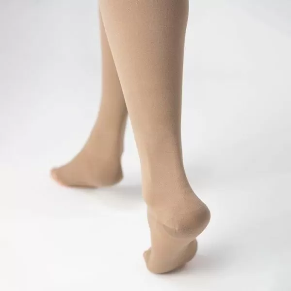 Чулки компрессионные Тривес ТК.230 унисекс 1 класс компрессии с открытым носком и гладкой резинкой цвет бежевый  