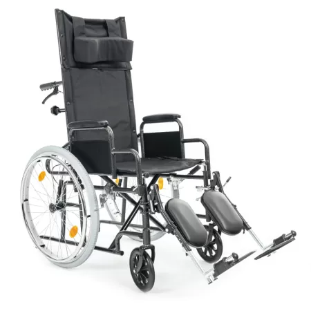 Кресло-коляска МЕТ PARTNER с регулировкой угла наклона спинки и подножек, ширина сиденья 45 см, колеса пневматические