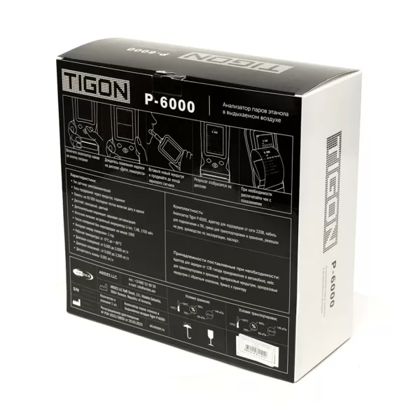 Алкотестер профессиональный Tigon P-6000 со встроенным принтером