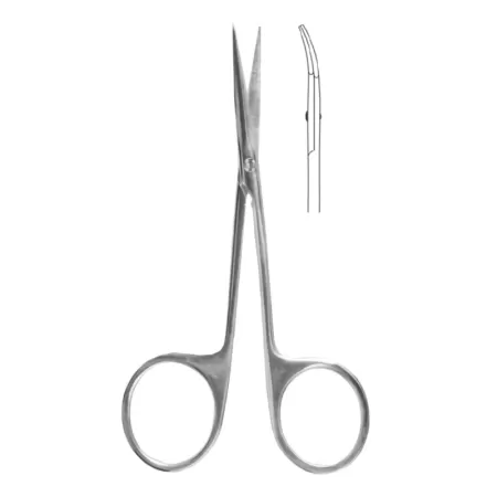 Ножницы глазные для стекловидного тела вертикально-изогнутые 115 мм Hilbro 10.0181.11