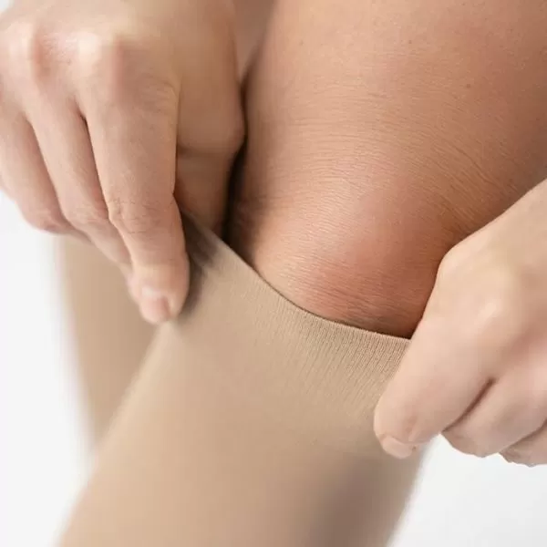 Гольфы компрессионные Тривес ТК.211 унисекс 2 класс компрессии с закрытым носком цвет бежевый  