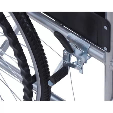 Кресло-коляска MET STADIK 200 WC, артикул 17316, с санитарным оснащением, сиденье из кожзама, ширина сиденья 42 см, колеса пневматические