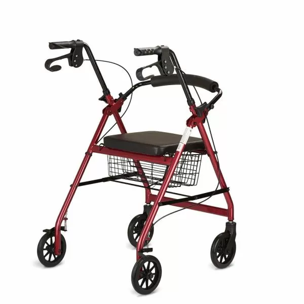 Ходунки-роллаторы Армед KR966LH с сиденьем, корзиной и повышенной грузоподъемностью до 120 кг