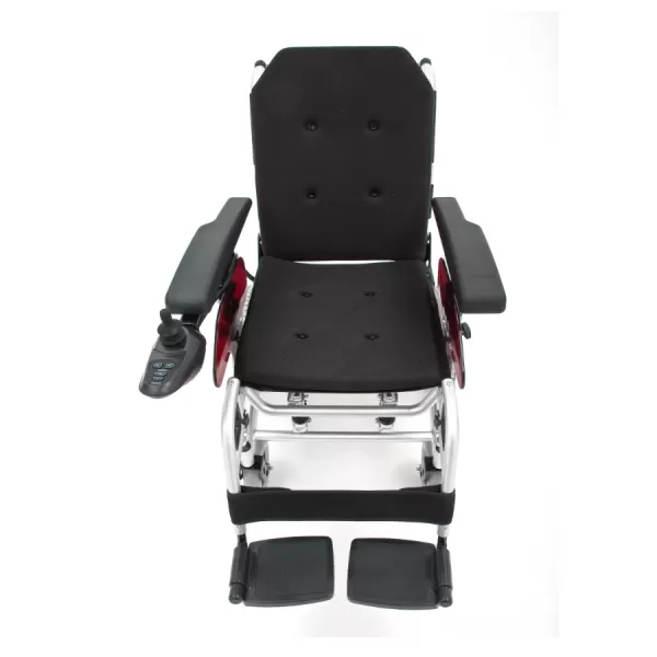 Кресло-коляска с электроприводом МЕТ ROUTE 14, амортизирующей подвеской и регулируемой шириной сиденья 43-55 см