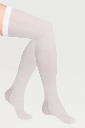 Чулки компрессионные IDEALISTA ID-380W унисекс 1 класс компрессии с закрытым носком антиэмболические для операции на широкое бедро белые 