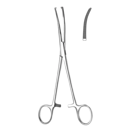 Зажим с кремальерой для прикрепления белья к брюшине 195 мм Hilbro 14.0501.20