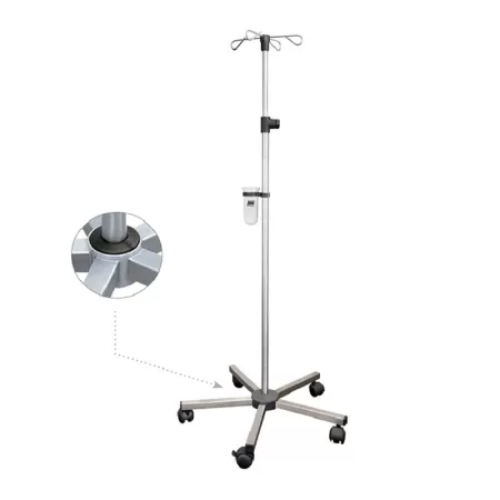 Штатив для вливаний KaWe 09.11010.002 на колесах, телескопический, тяжелый