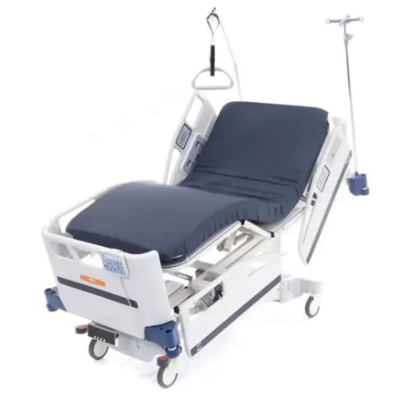 Кровать электрическая реанимационная MET A9, артикул 18102, с весами и латеральными наклонами на колоннах LINAK