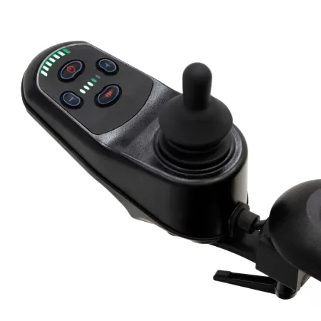 Кресло-коляска с электроприводом MET Compact Pro 4WS, артикул 20018, складная, с анатомическим сиденьем и системой подруливания задних колес