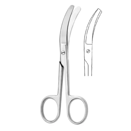 Ножницы для пересечения пуповины горизонтально-изогнутые 150 мм Hilbro 10.0672.15