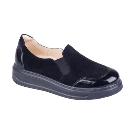 Туфли ортопедические женские Doctor Thomas DTD-340-2 черные комбинированные