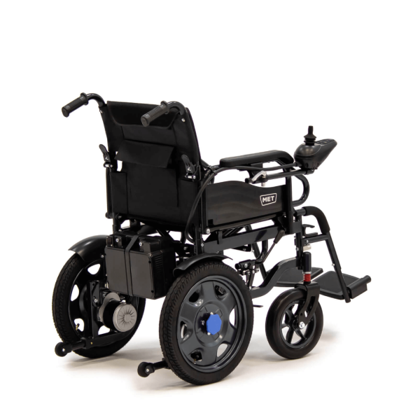 Кресло-коляска с электроприводом MET START 100, артикул 20701, ширина сиденья 44 см, колеса пневматические