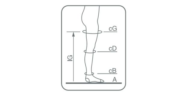Чулки компрессионные Ergoforma 221 женские 2 класс компрессии с закрытым носком и кружевной резинкой полупрозрачные телесные 