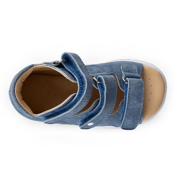 Сандалии ортопедические детские TWIKI TW-138-48 кожаные с открытым носом цвет синий 